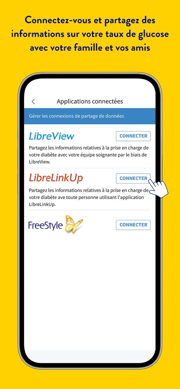 Official App Store screenshot of the FreeStyle Libre 3 - FR connected apps screen